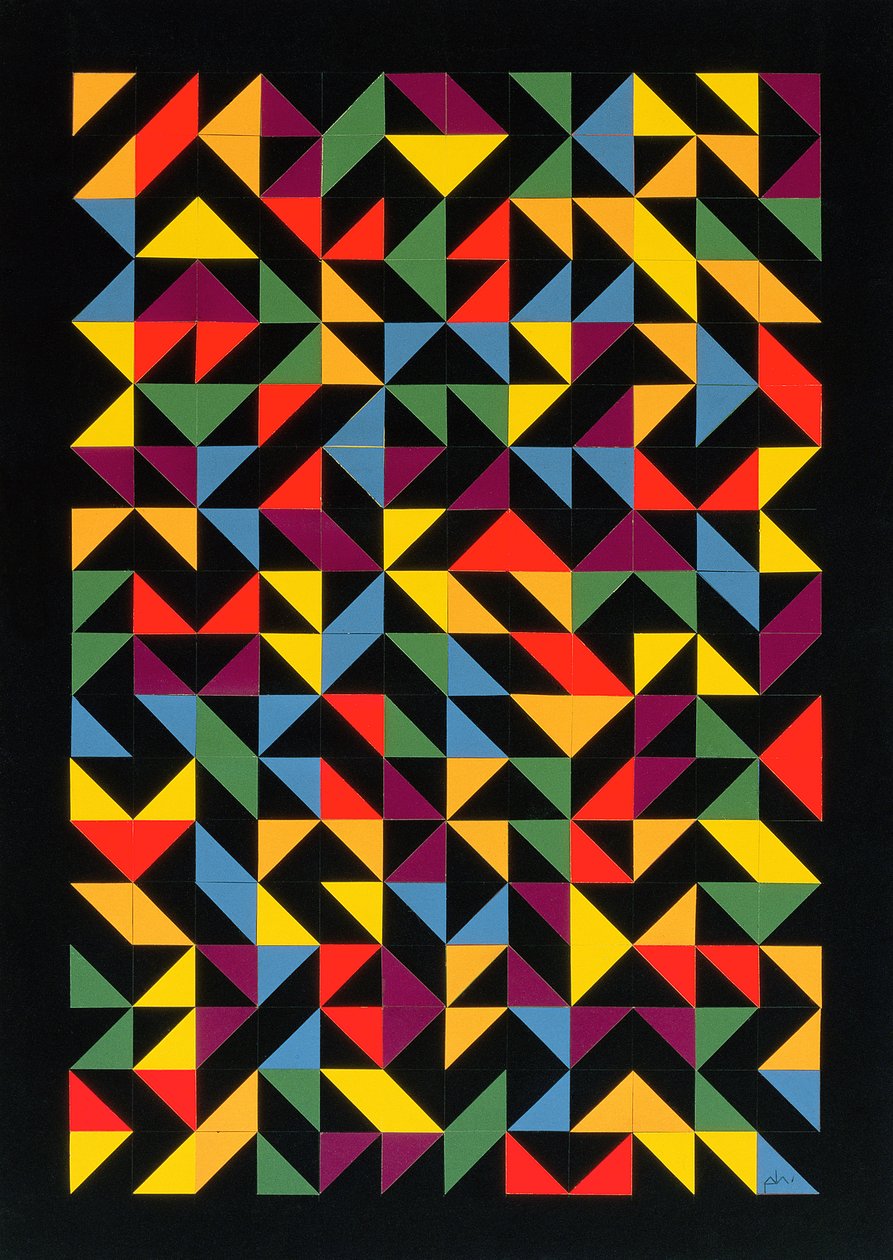3x36 Permütasyon, 1986 (kağıt üzerinde kolaj) by Peter McClure