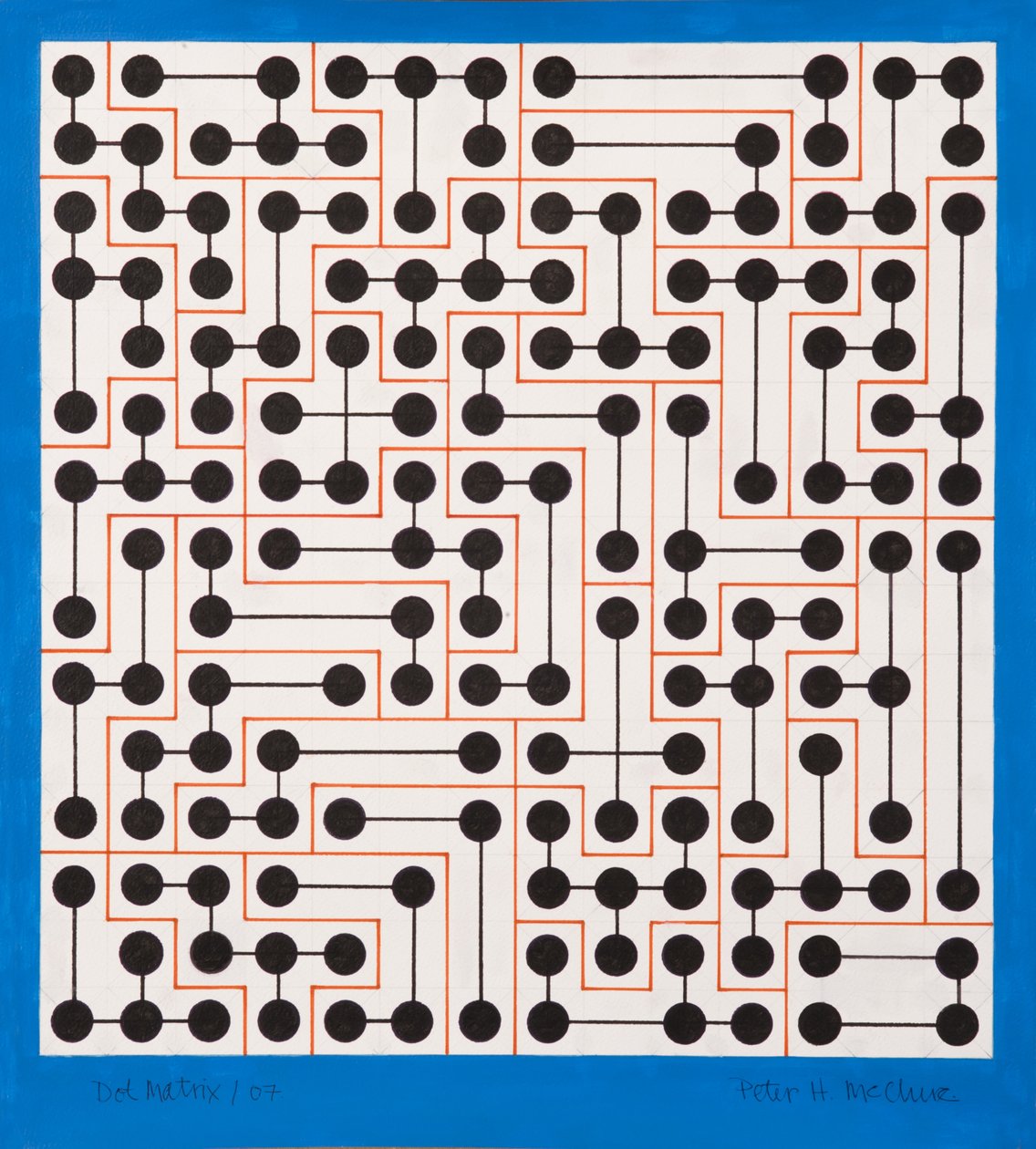 Dot Matrix, 2007 (kağıt üzerinde akrilik) by Peter McClure