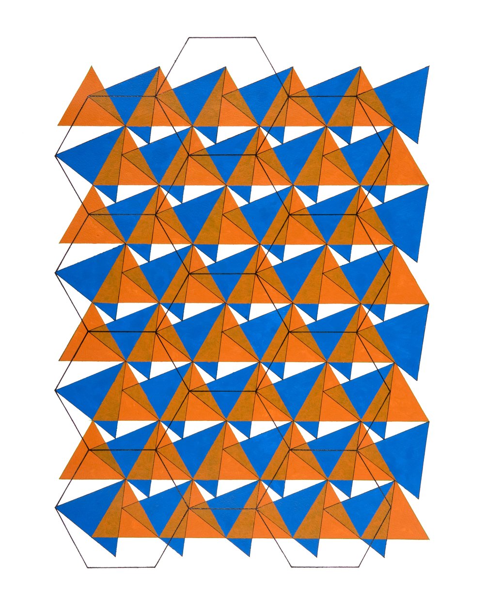 Kaplama Izgaraları, 2007 (kağıt üzerinde akrilik) by Peter McClure