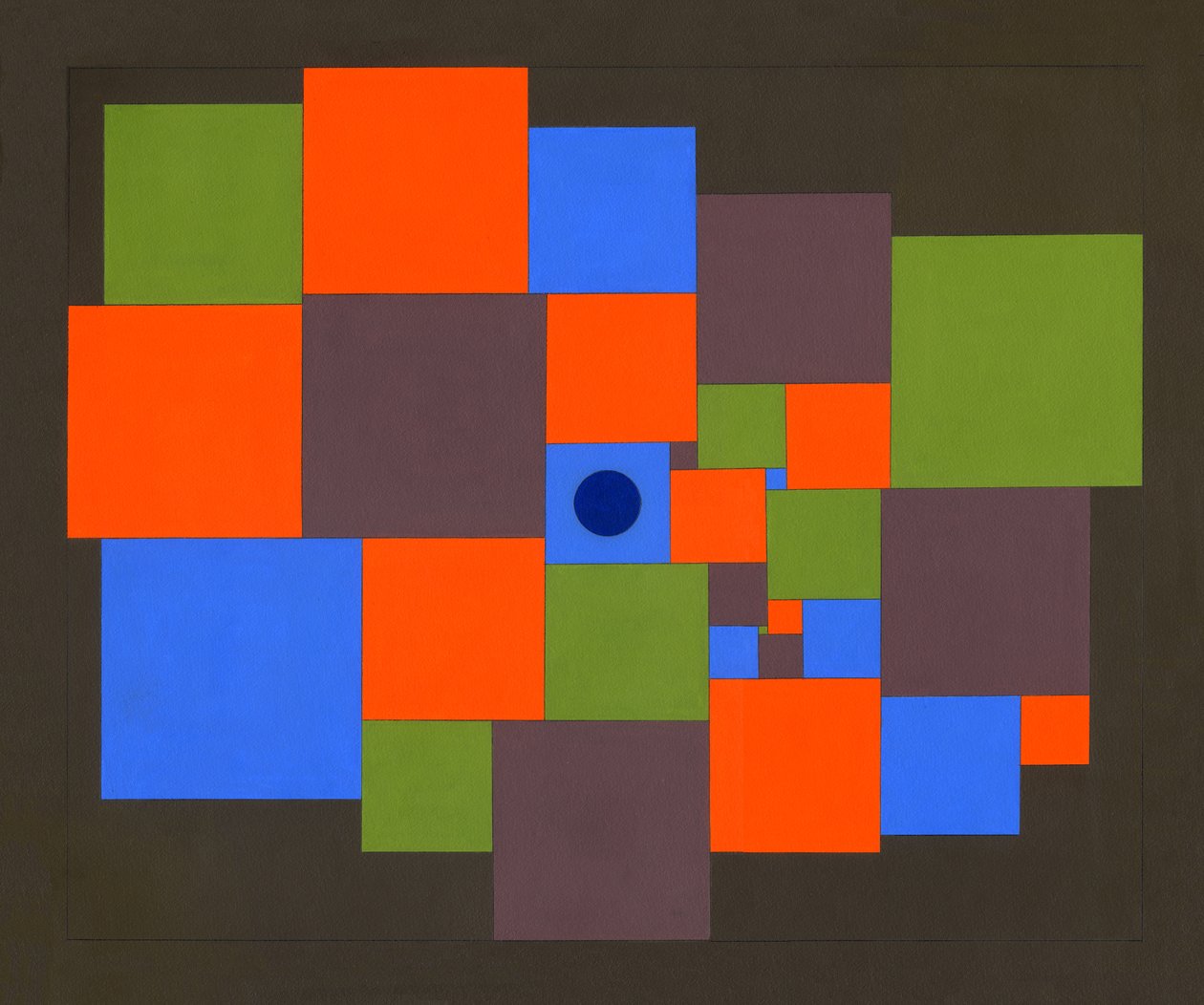 Kareler, 2011 (gemide akrilik) by Peter McClure
