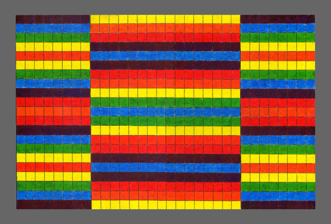 Striped Triptik, 2009 (gemide akrilik) by Peter McClure