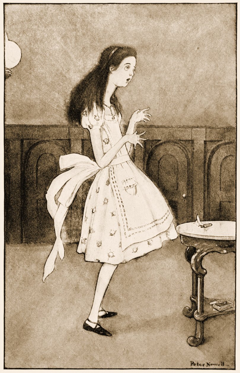 "Şimdi gelmiş geçmiş en büyük teleskop gibi açılıyorum!", Lewis Carroll