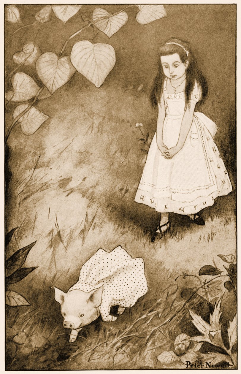 "Bu yüzden küçük yaratığı yere bıraktı", Lewis Carroll