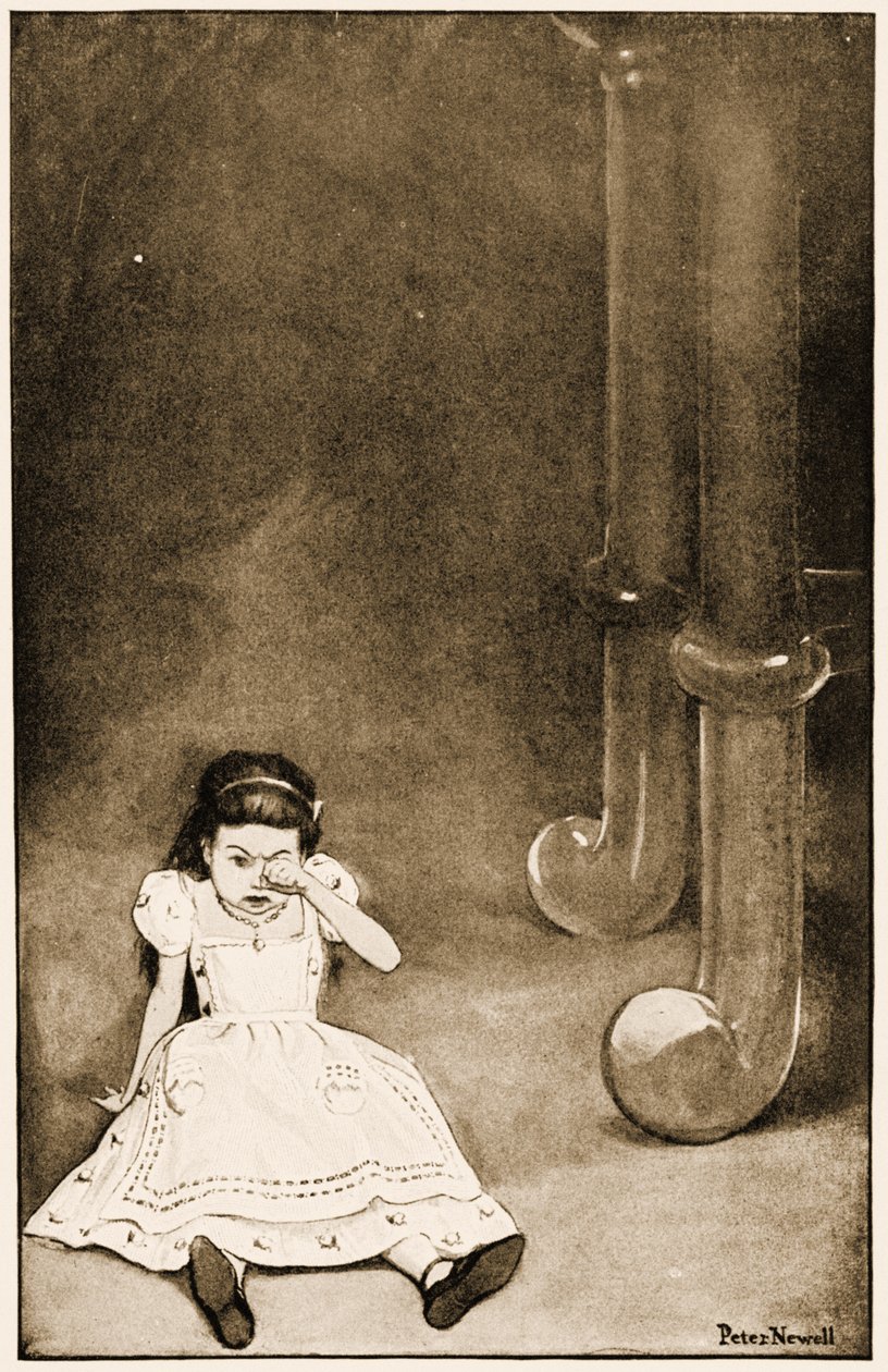"Zavallı küçük şey oturdu ve ağladı", Lewis Carroll