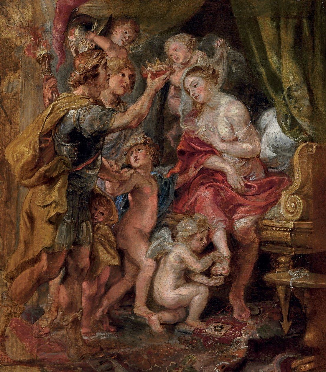 Alexander ve Roxana by Peter Paul Rubens