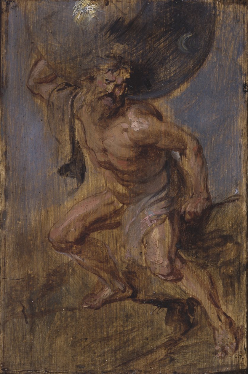Gökleri Destekleyen Atlas c.1637 by Peter Paul Rubens