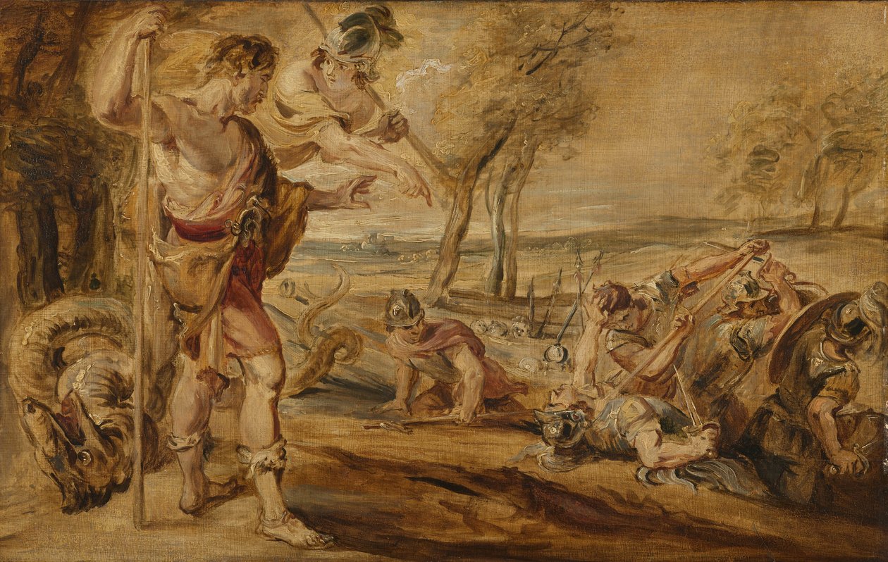 Cadmus ejderhanın dişlerini ekiyor by Peter Paul Rubens