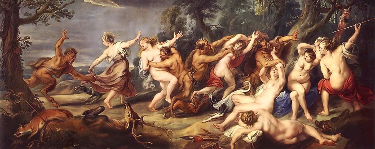 Diana ve Perileri Faunlar Tarafından Şaşırdı by Peter Paul Rubens