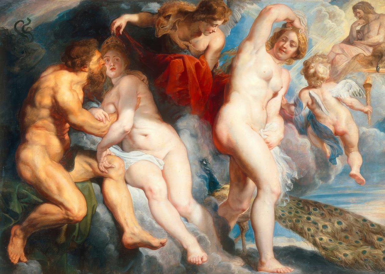 Ixion, Juno tarafından aldatıldı by Peter Paul Rubens