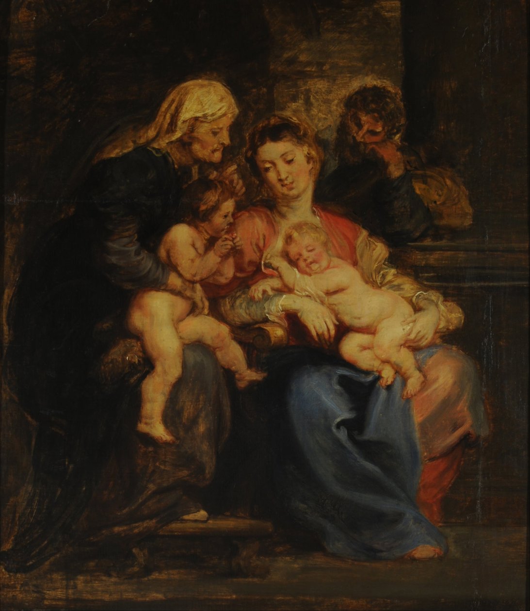 Aziz Elizabeth ve Aziz John ile Kutsal Aile by Peter Paul Rubens