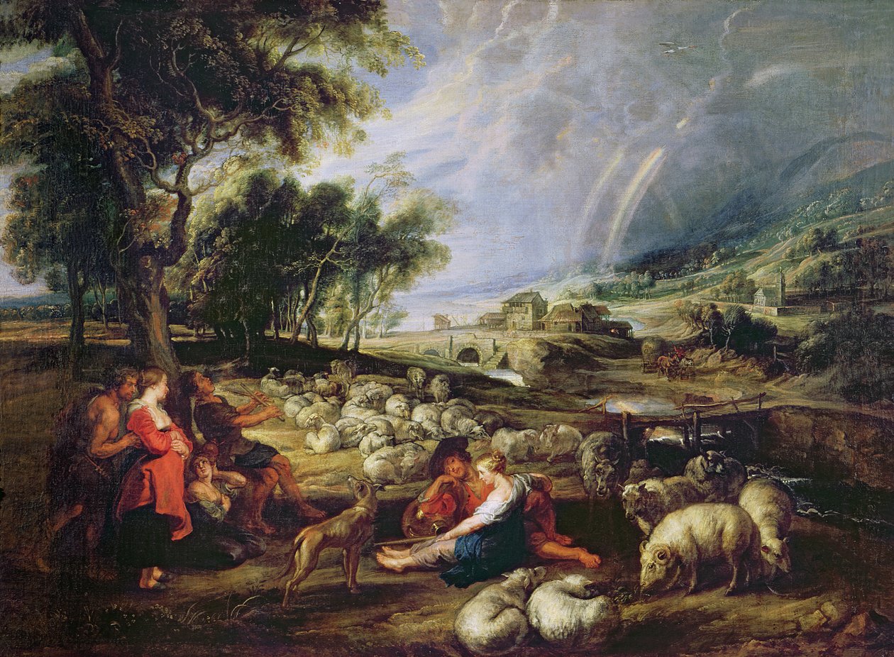 Gökkuşağı ile Manzara by Peter Paul Rubens