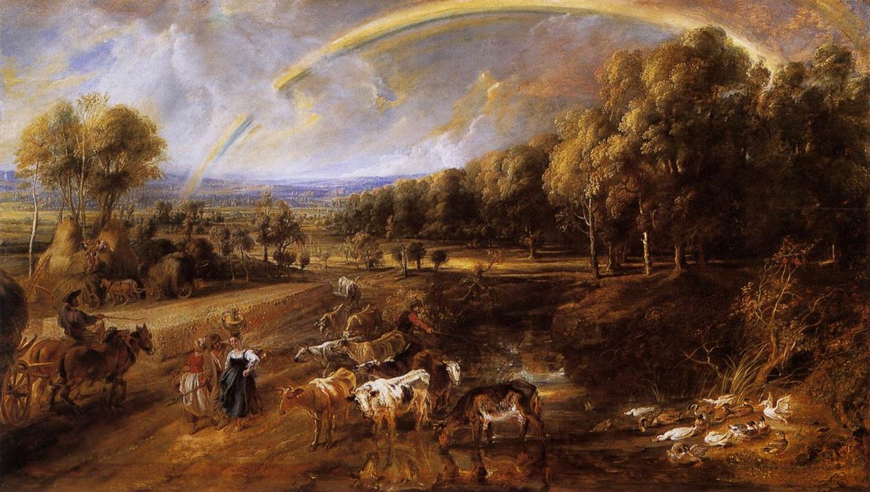 Gökkuşağı ile Manzara by Peter Paul Rubens