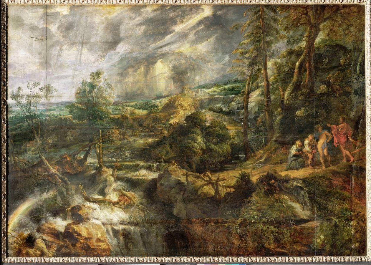 Bir fırtınada manzara by Peter Paul Rubens