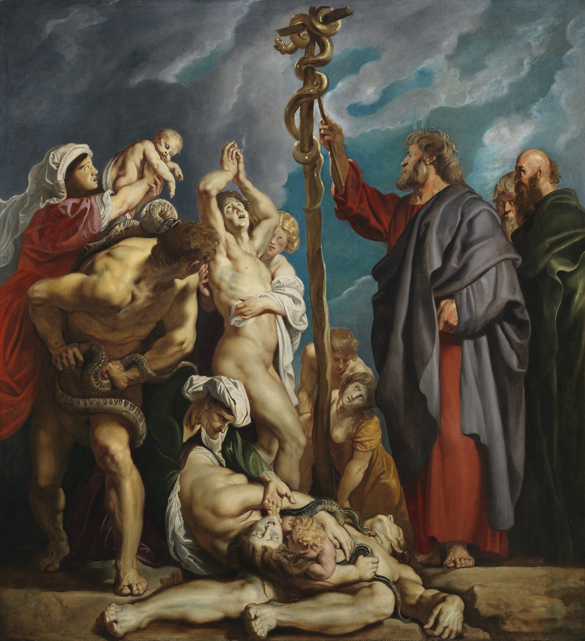 Musa ve Brazen Yılan, c.1609-10 (panel) by Peter Paul Rubens