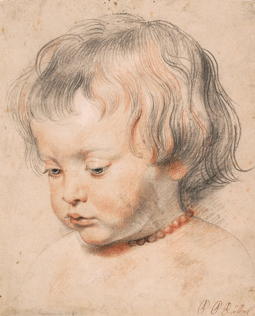 Nicolaas Rubens Mercan Boyunsuz Takıyor, c.1619-20 by Peter Paul Rubens
