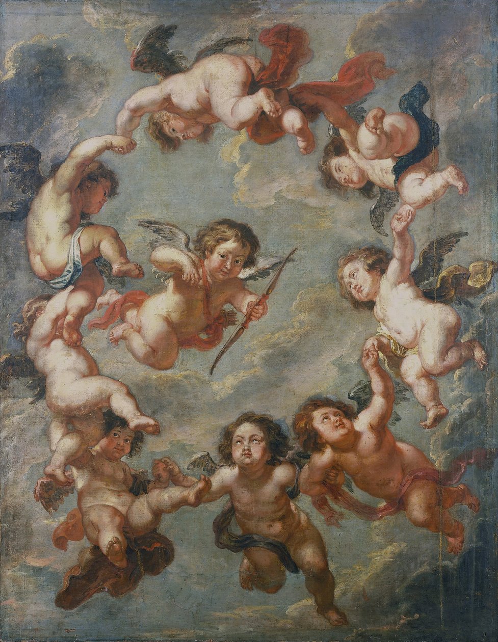 Putti - bir tavan dekorasyonu by Peter Paul Rubens