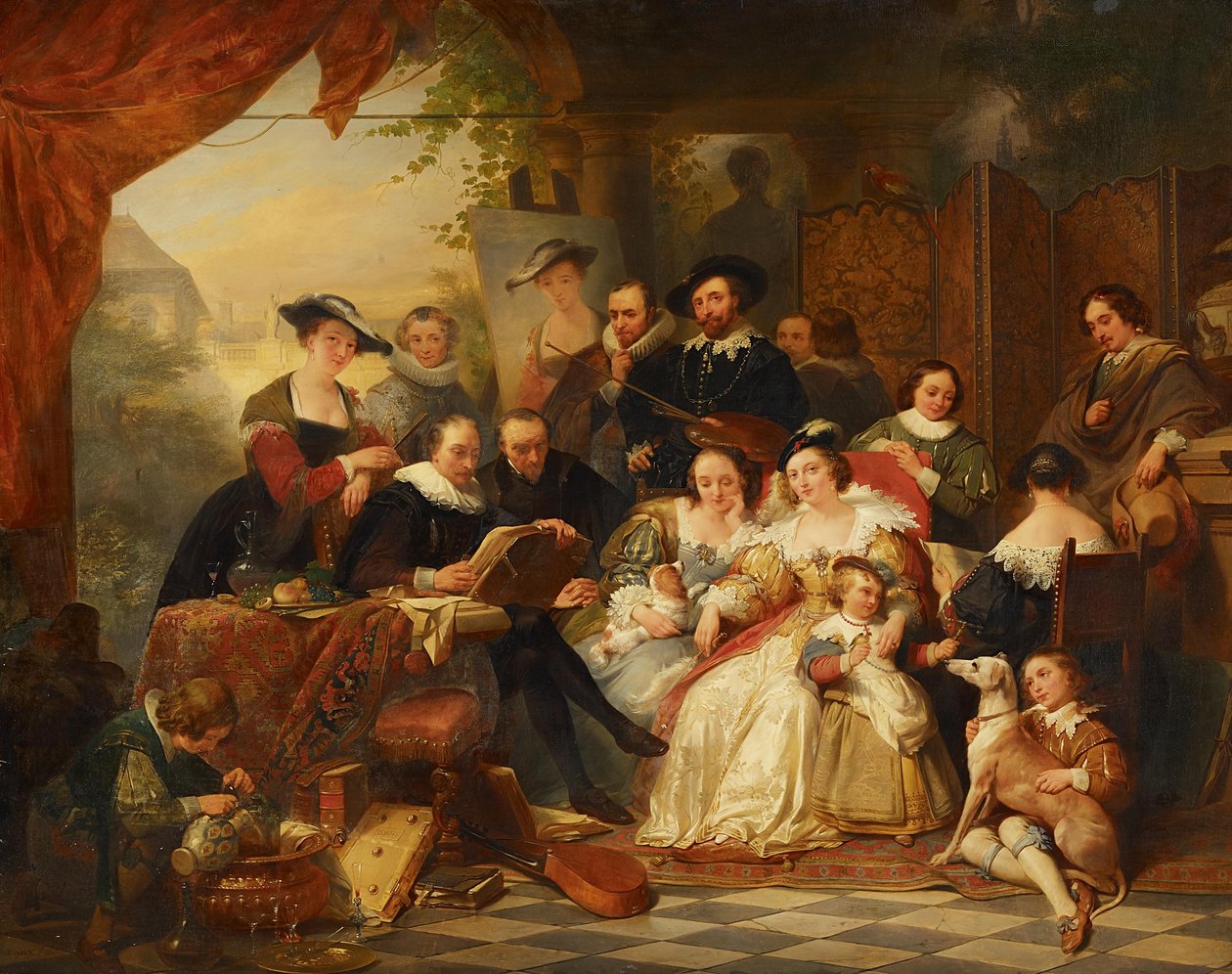 Rubens, patronları ve ailesiyle by Peter Paul Rubens