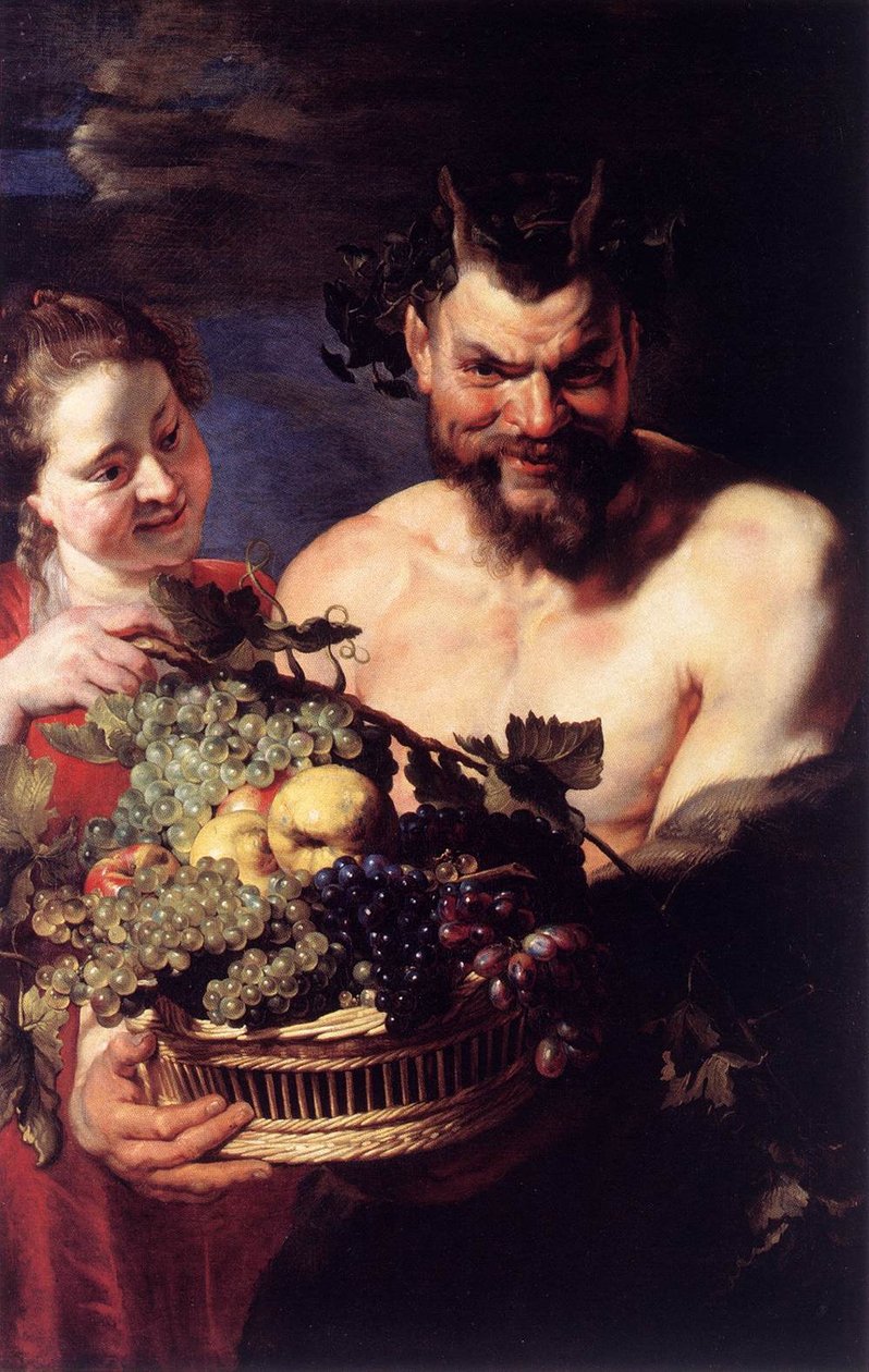 satir ve kız by Peter Paul Rubens