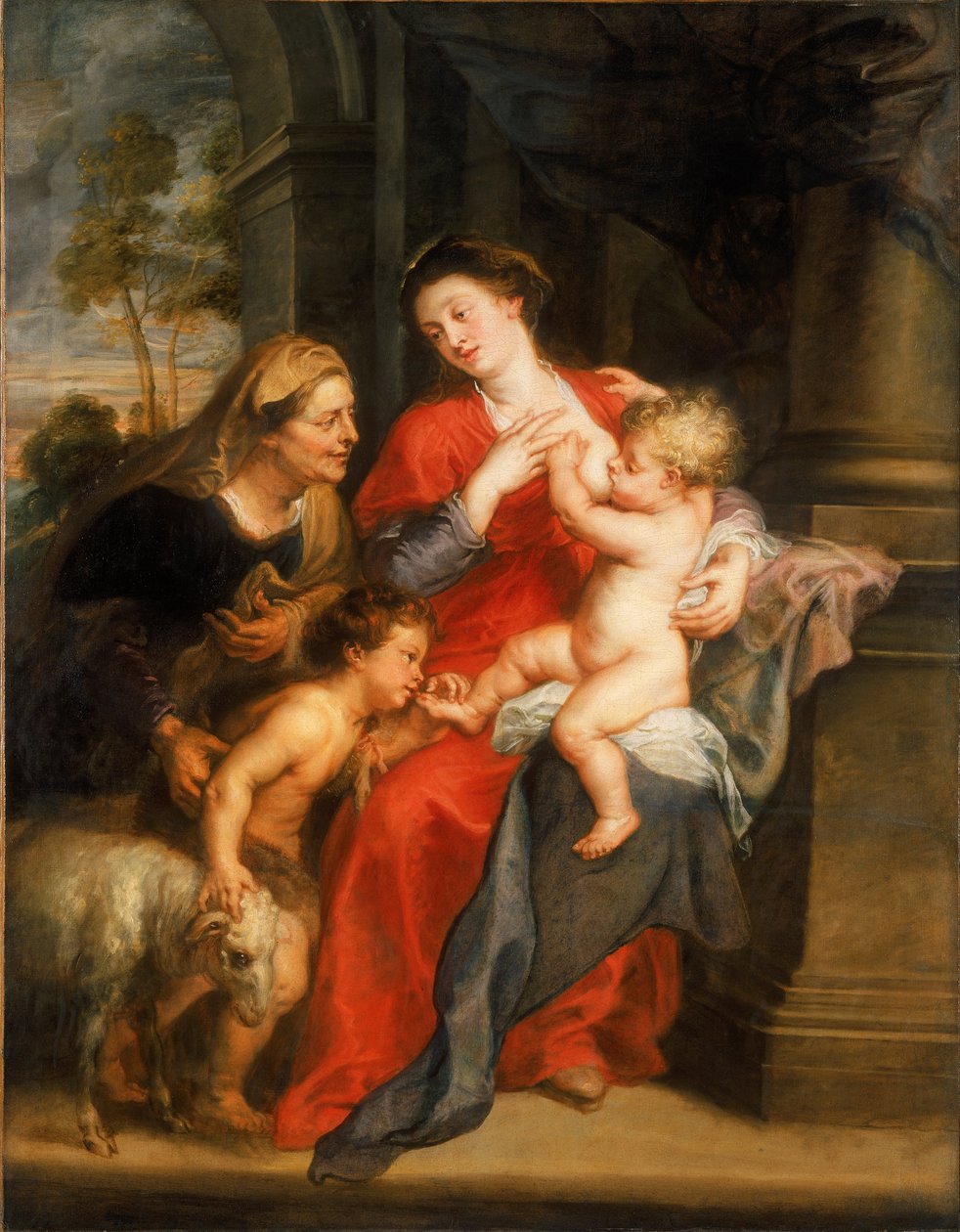 Sts ile Bakire ve Çocuk. Elizabeth ve Vaftizci Yahya by Peter Paul Rubens