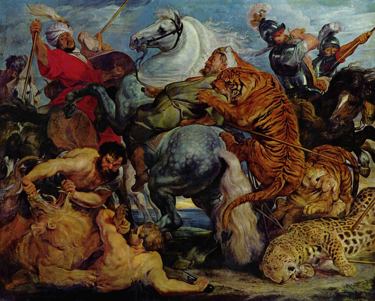 Kaplan ve aslan avı by Peter Paul Rubens