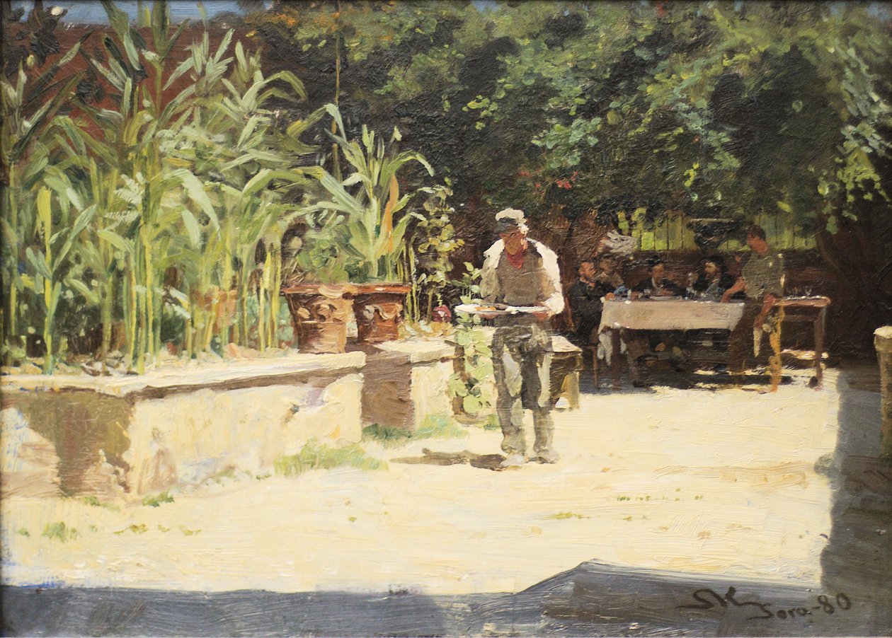 Haven ve Albergo del Liri Sora by Peder Severin Krøyer