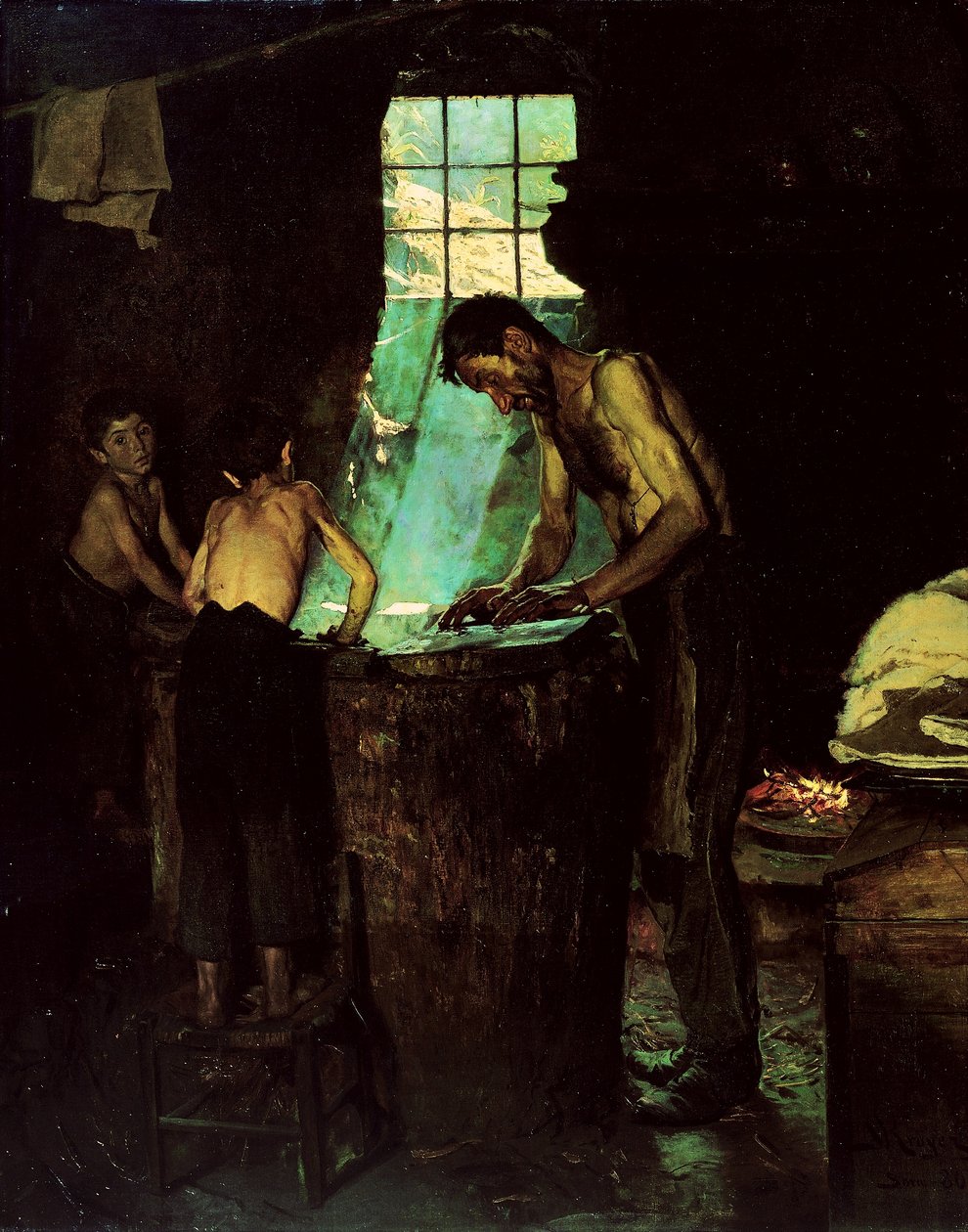 İtalyan köy şapkası üreticileri by Peder Severin Krøyer