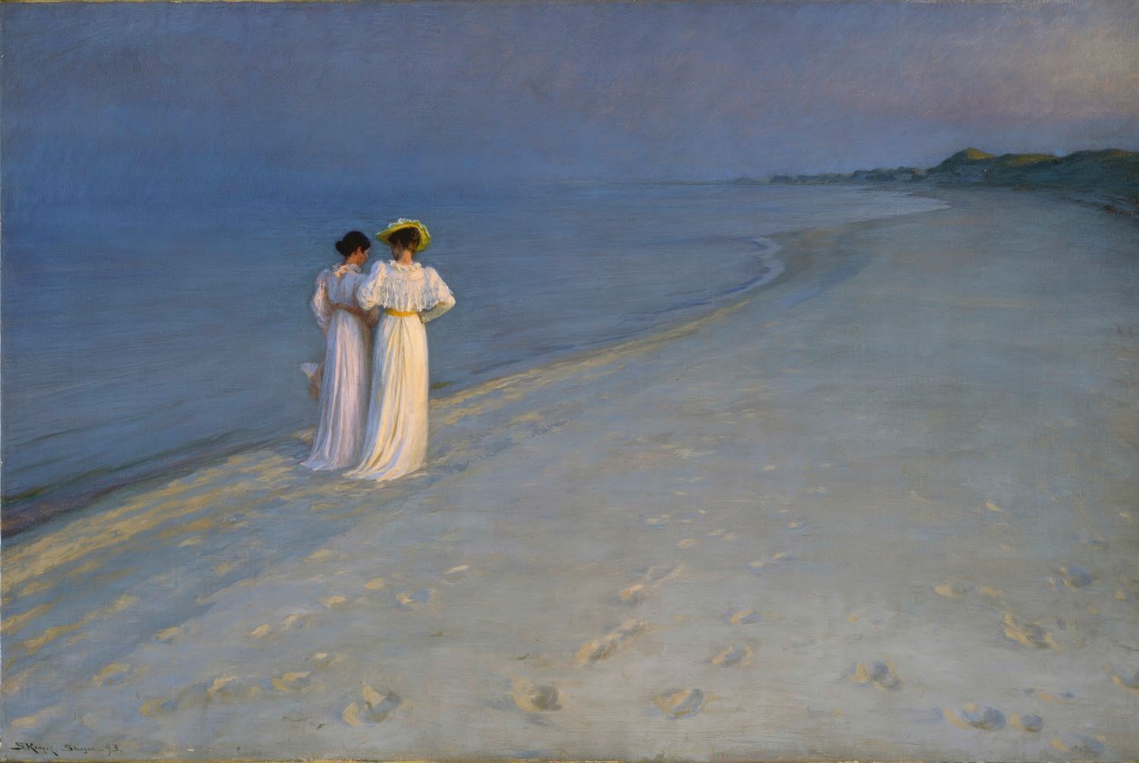 Güney sahilinde yaz akşamı by Peder Severin Krøyer