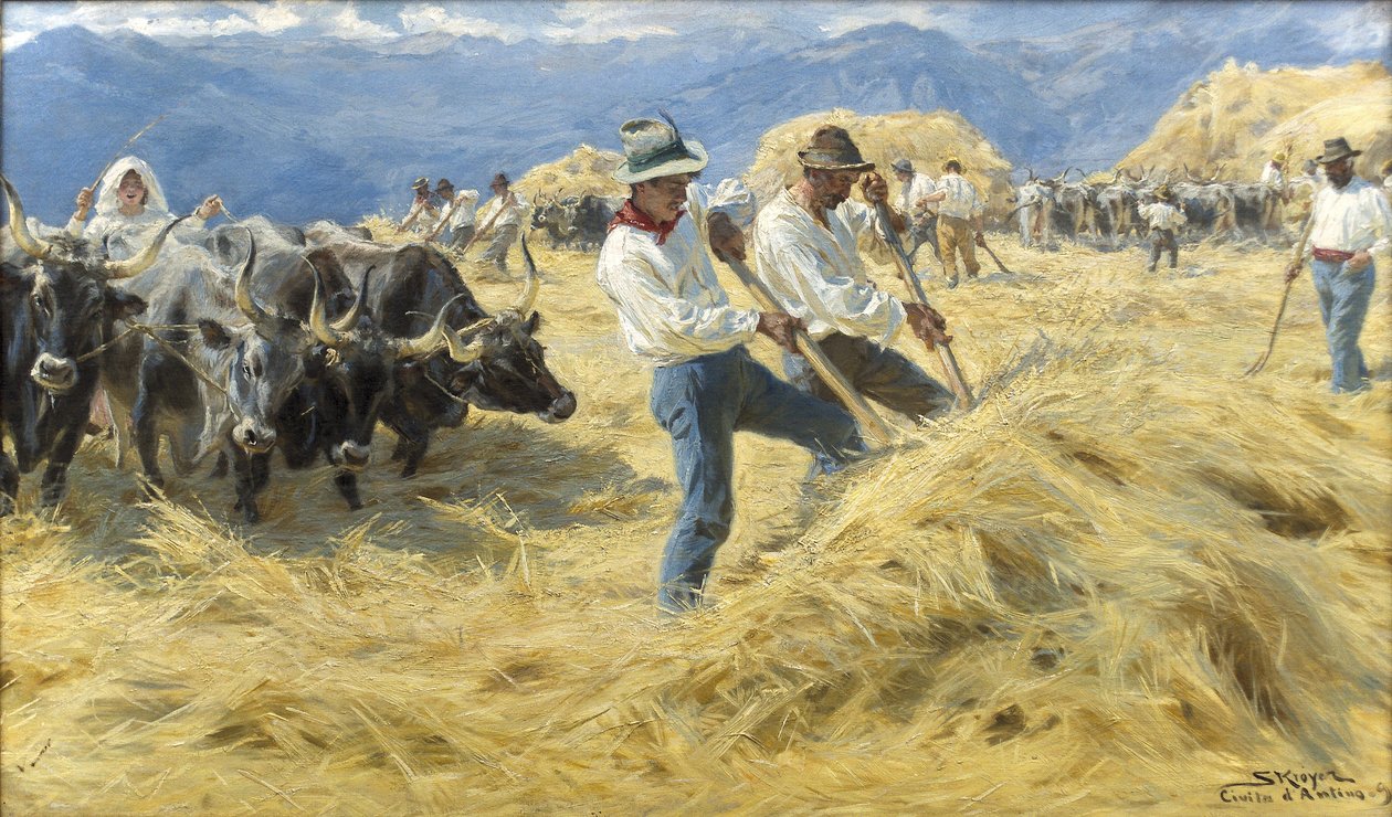 Tærskning ve Abruzzerne by Peder Severin Krøyer