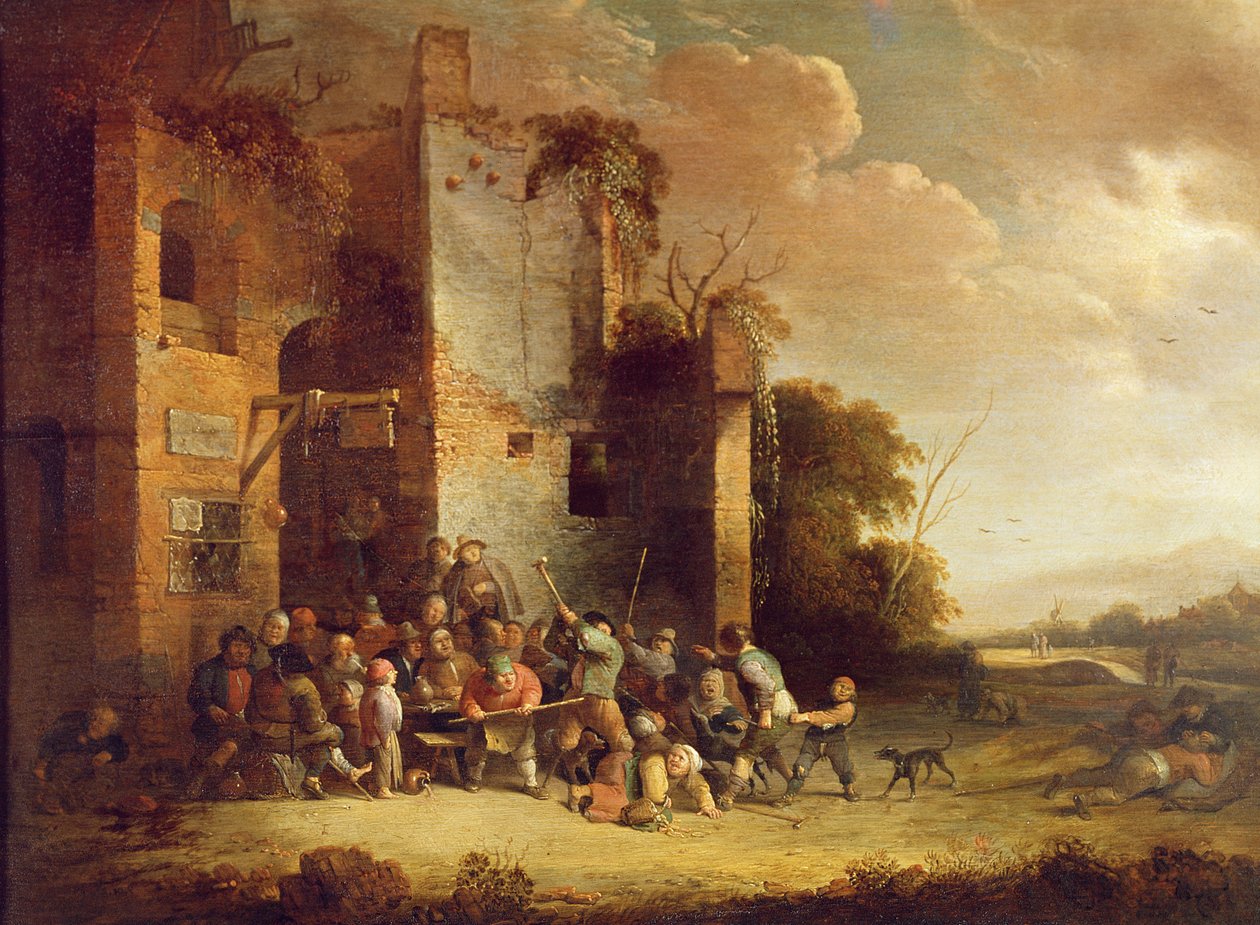 Hollandalı Boerler tartışıyor, 17. yüzyıl by Peter de Bloot