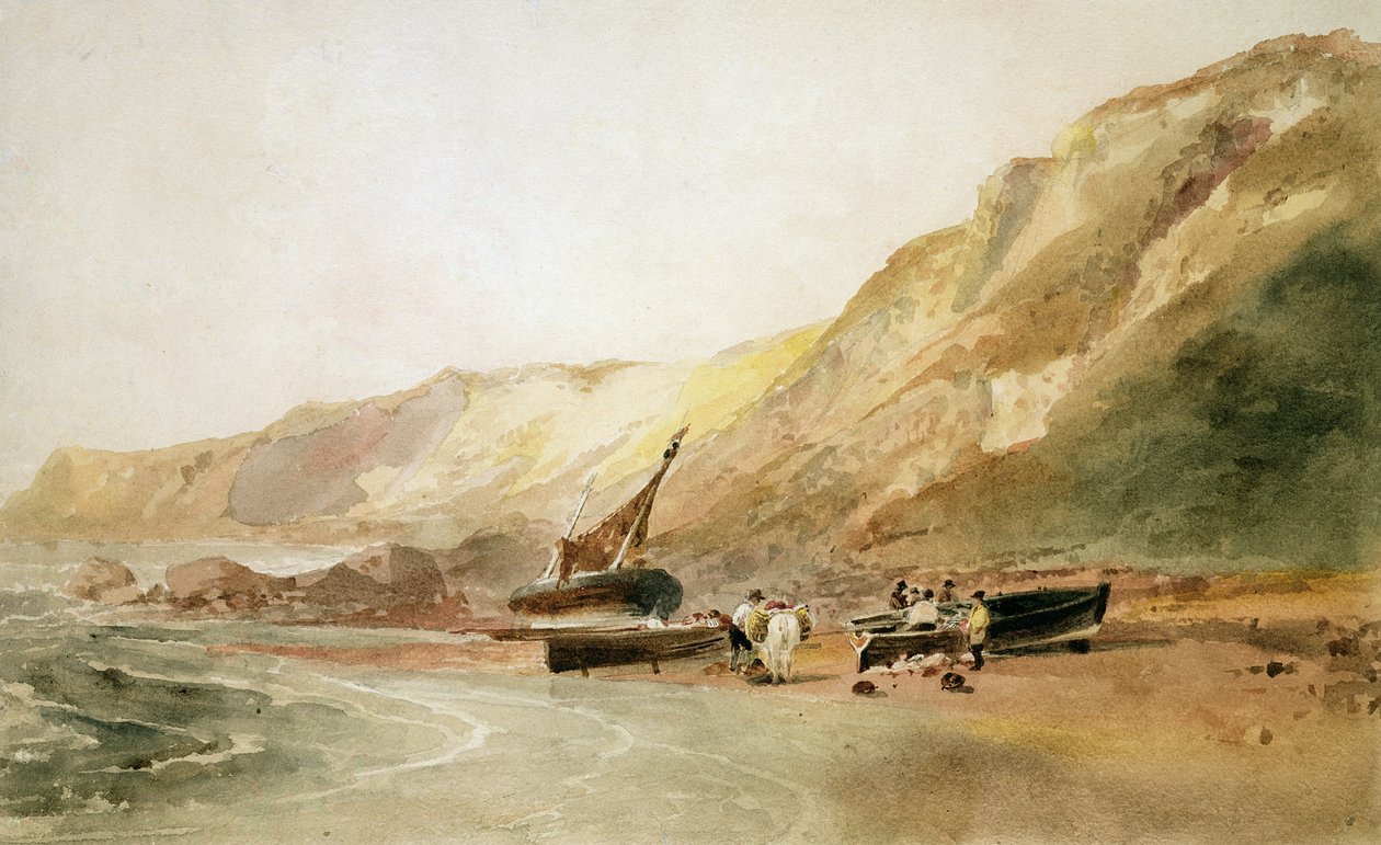 Ventnor Sahili, Wight Adası (kağıt üzerinde wc) by Peter de Wint