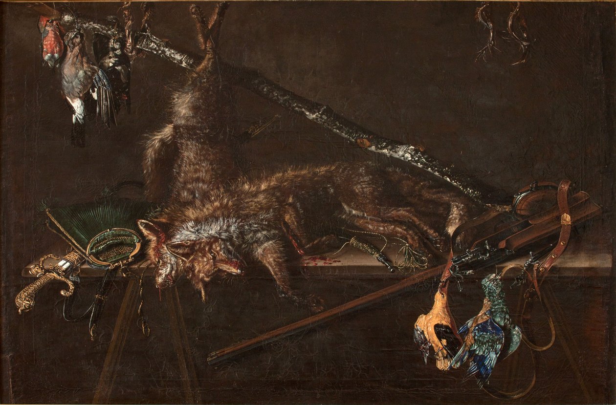 Natürmort avcılık by Peter van Kessel