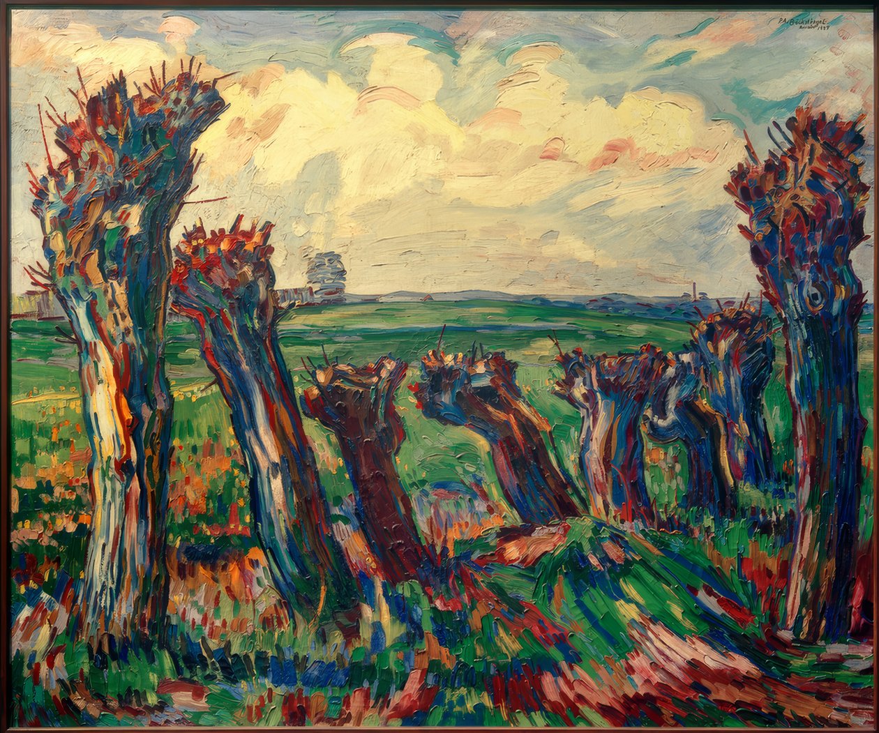 Söğütlerle Manzara by Peter August Böckstiegel