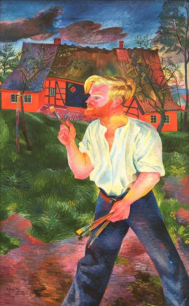 Ressam Peter August Böckstiegel – Arrode – anavatanının ressamı by Peter August Böckstiegel