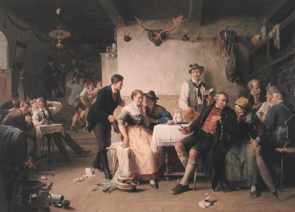 Dansa Davet (tuval üzerine yağlı boya) by Peter Baumgartner