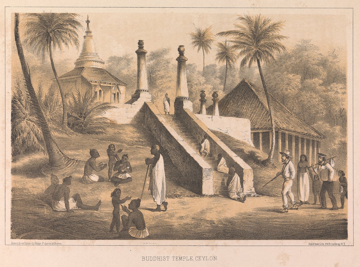 Budist Tapınağı, Seylan by Peter Bernhard Wilhelm Heine
