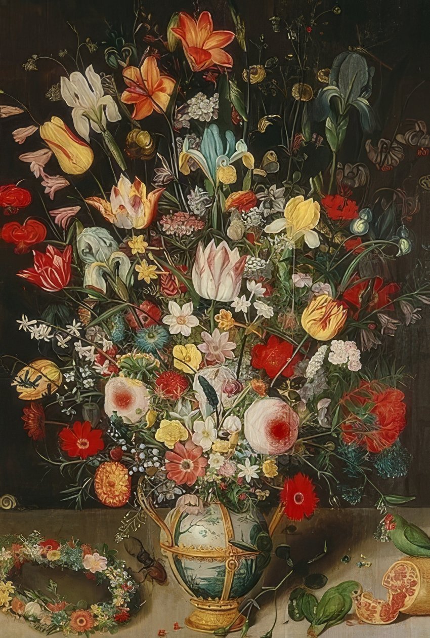 Çiçek vazosu. 1620 civarında by Peter Binoit
