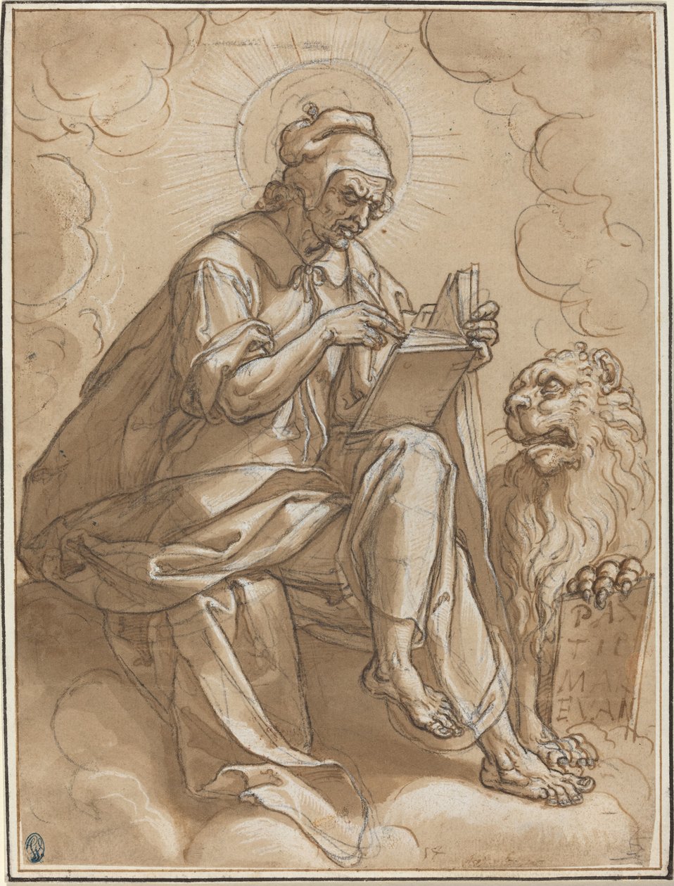 Evangelist Aziz Mark by Peter Candid after Heinrich Aldegrever after Georg Pencz