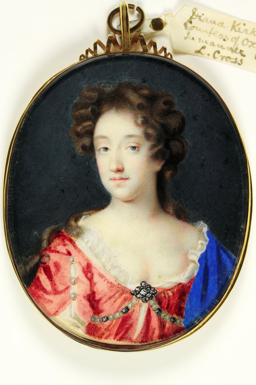 Diana Kirke, Oxford Kontesi (parşömen üzerine suluboya) by Peter Cross