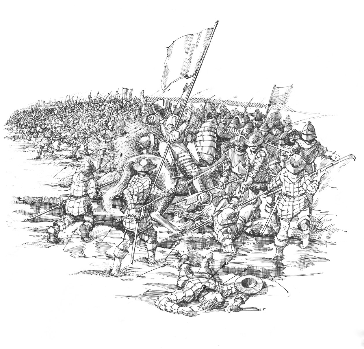 Blore Heath Savaşı, Staffordshire, 1459 by Peter Dunn