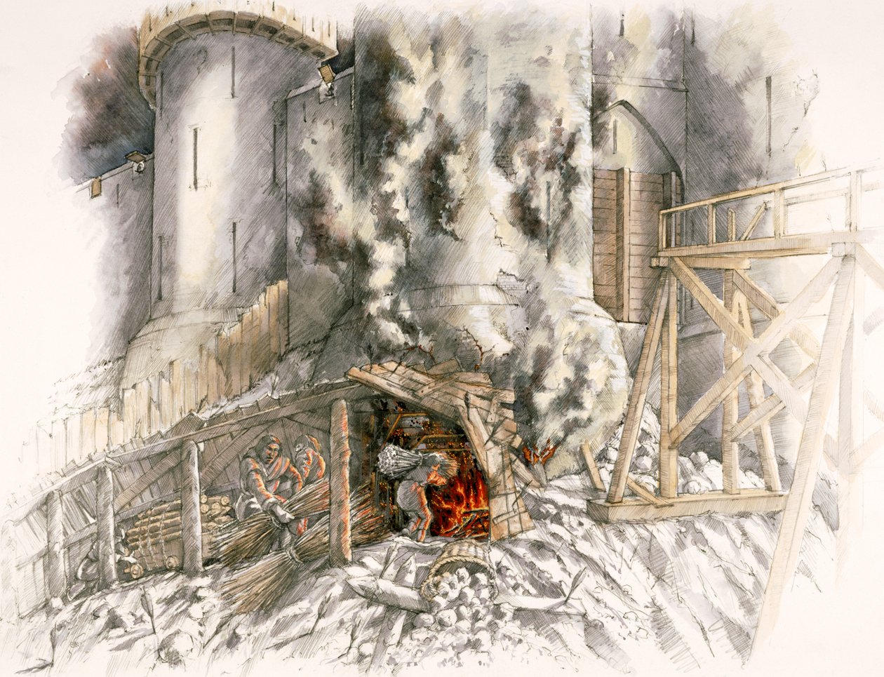 Dover Kalesi kuşatması, 1216, c1990-2010 by Peter Dunn