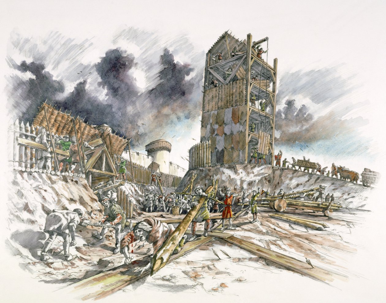 Dover Kalesi kuşatması, 1216, c1990-2010 by Peter Dunn