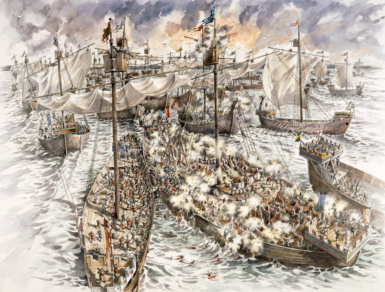 Dover Kalesi kuşatması, 1216, c1990-2010 by Peter Dunn