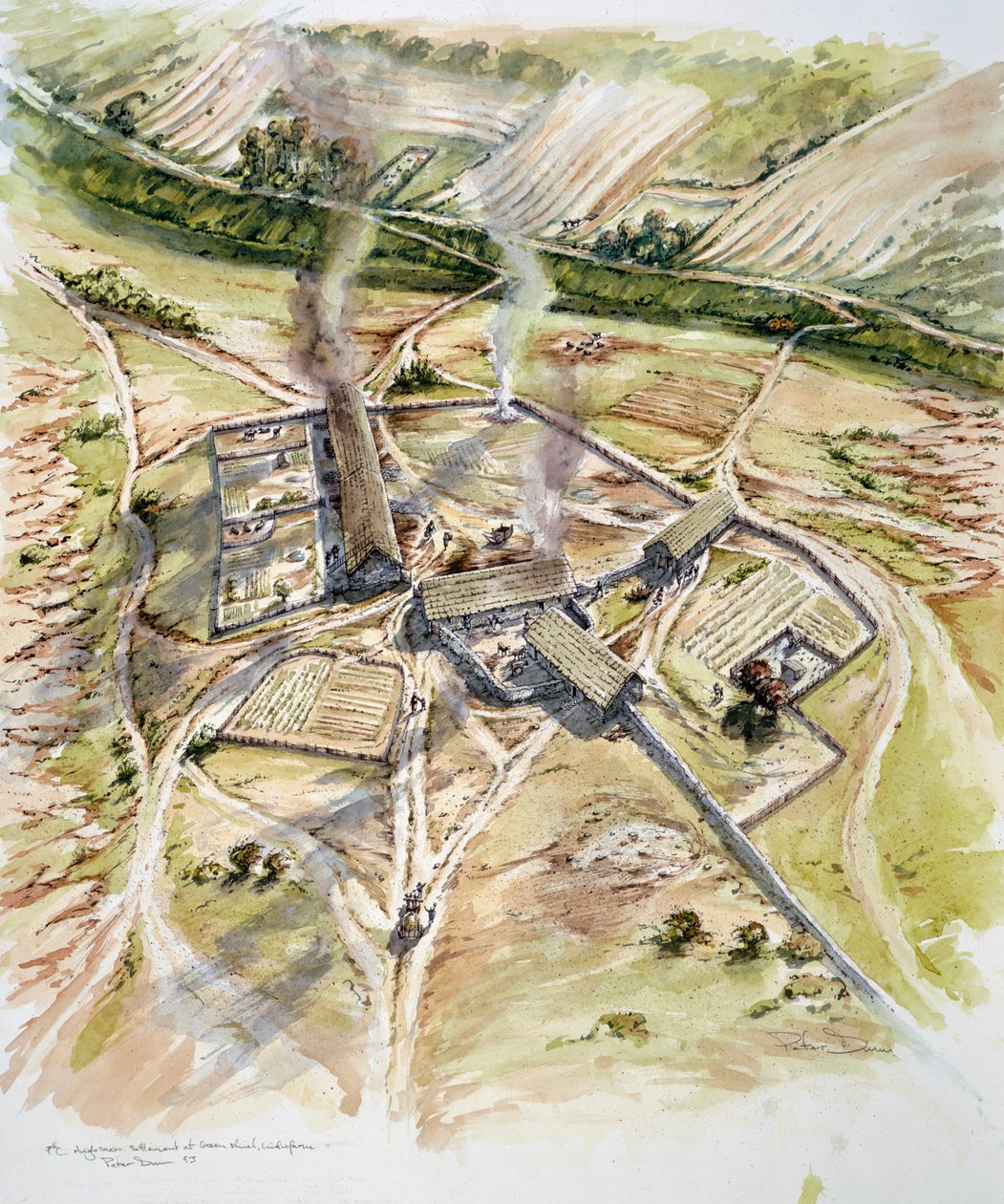 Greenshiel, Lindisfarne, Kutsal Ada, Northumberland, 9. yüzyıl 1993-2005 by Peter Dunn