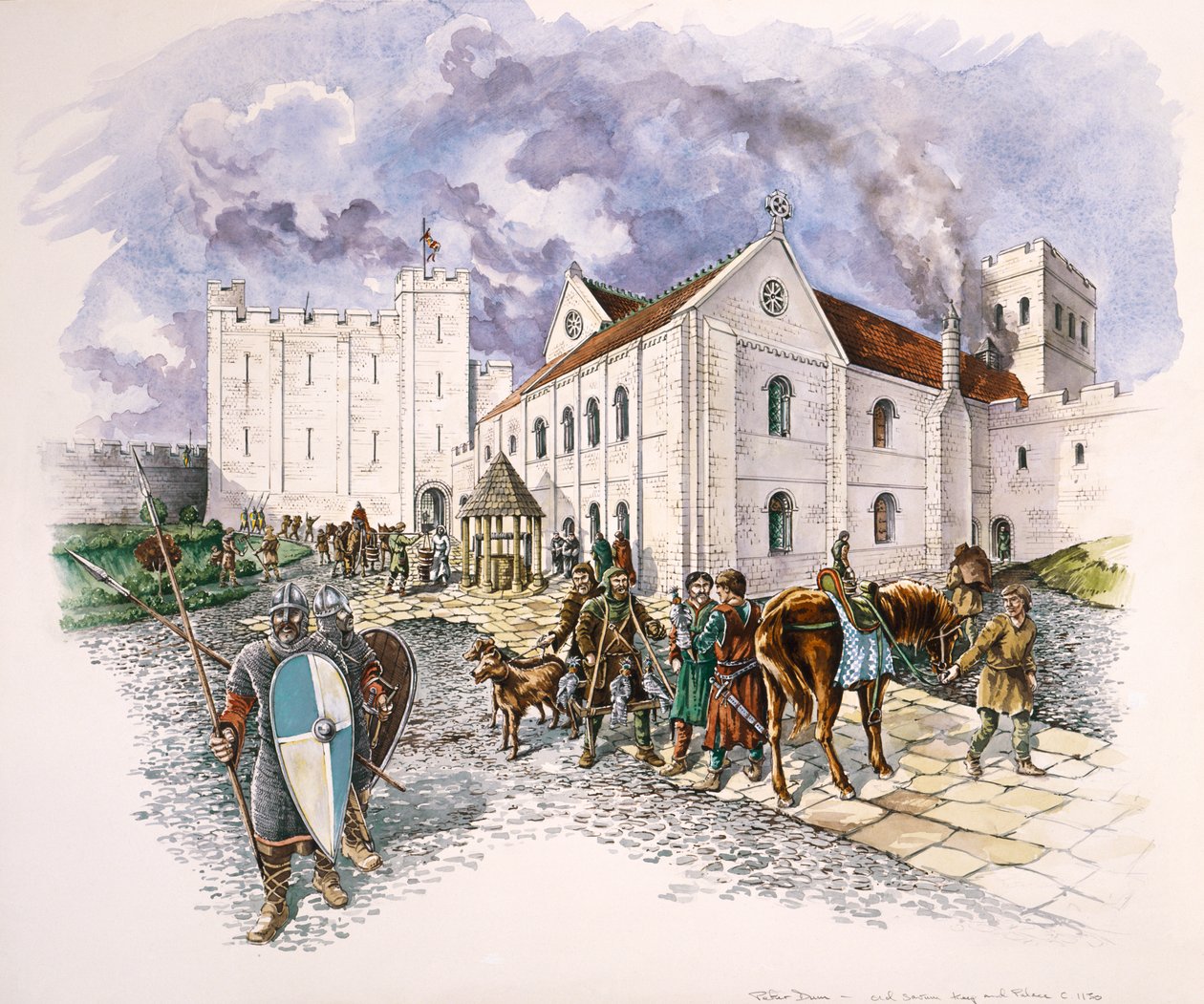 Kale ve Saray, Eski Sarum, Wiltshire, c1130, 1994 by Peter Dunn