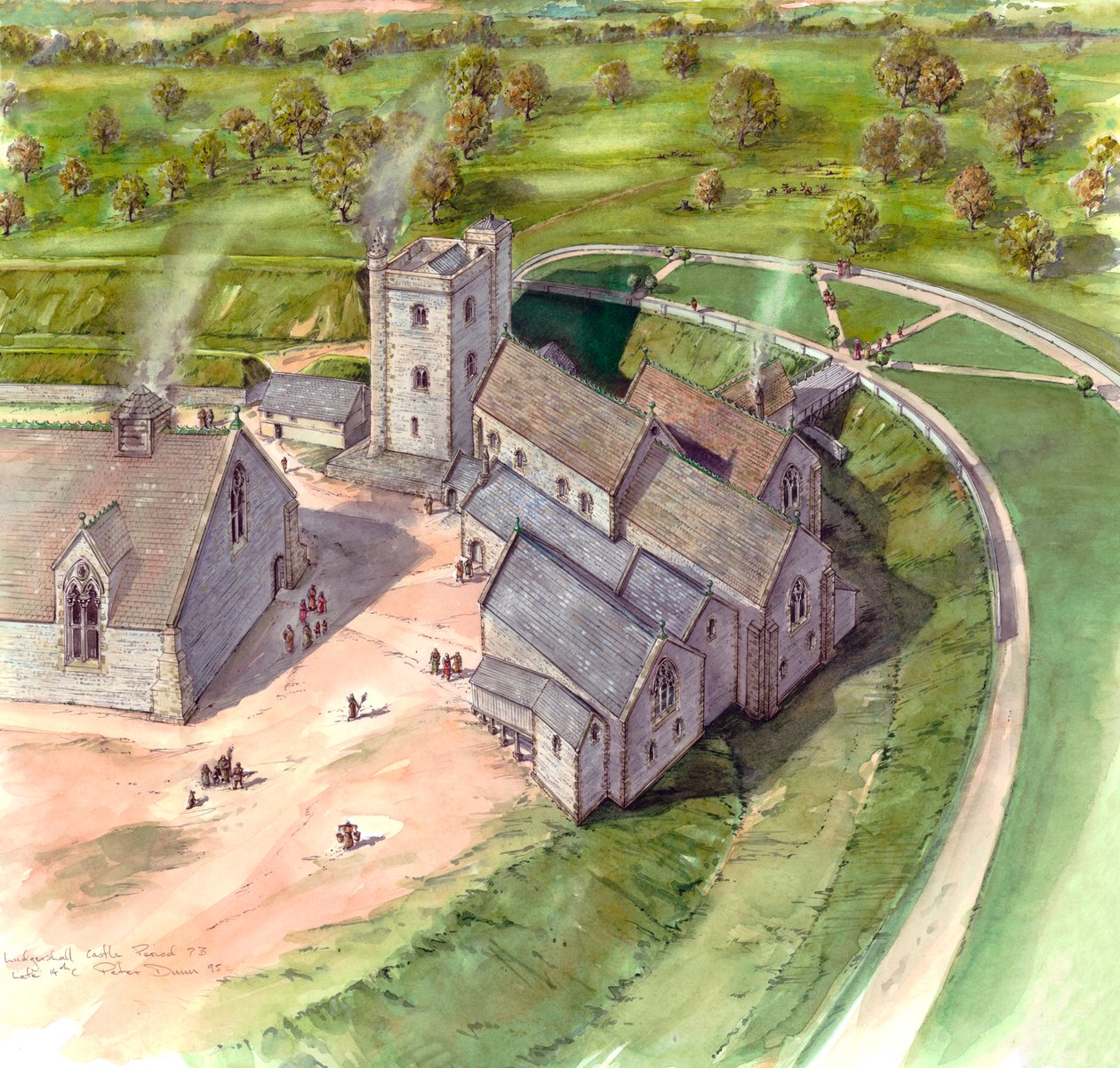 Ludgershall Kalesi, 14. yüzyıl sonu, 1990-2010 by Peter Dunn