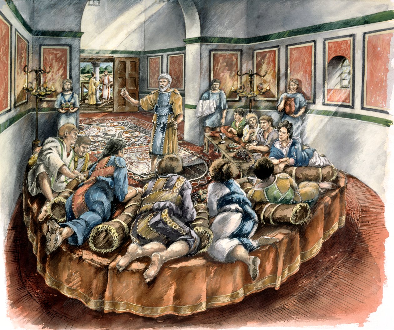 Lullingstone Roma Villası, c4. yüzyıl, 1990-2010 by Peter Dunn