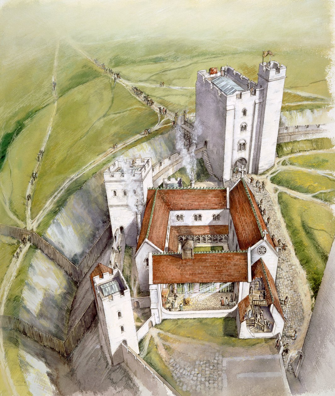 Eski Sarum, 1140, c1990-2010 by Peter Dunn