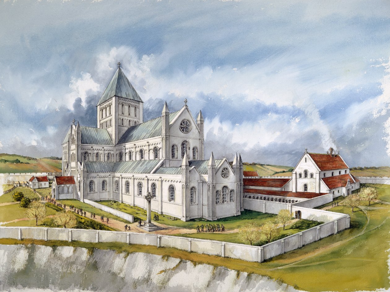Eski Sarum Katedrali, c1150, c1990-2010 by Peter Dunn