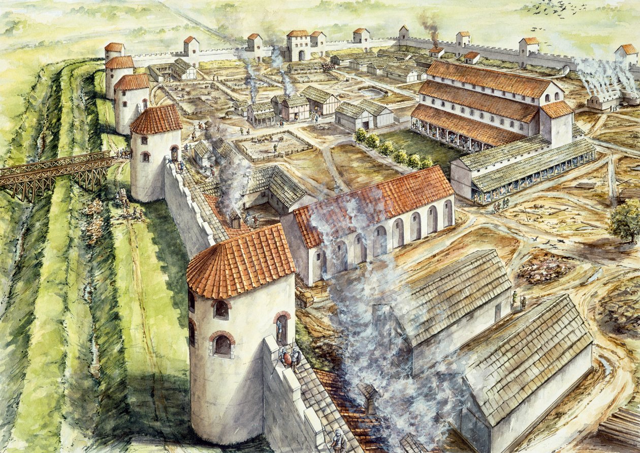Portchester Kalesi, AD345, c1990-2010 by Peter Dunn