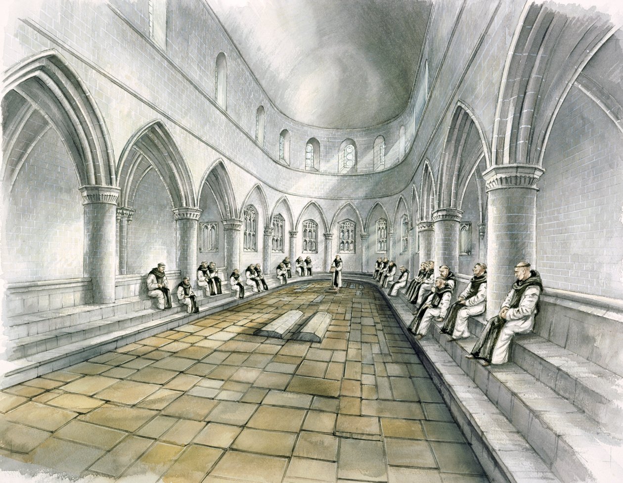 Rievaulx Manastırı, 14. yüzyıl, 1990-2010 by Peter Dunn